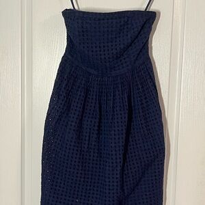 Old Navy Strapless Dress in Deep Blue